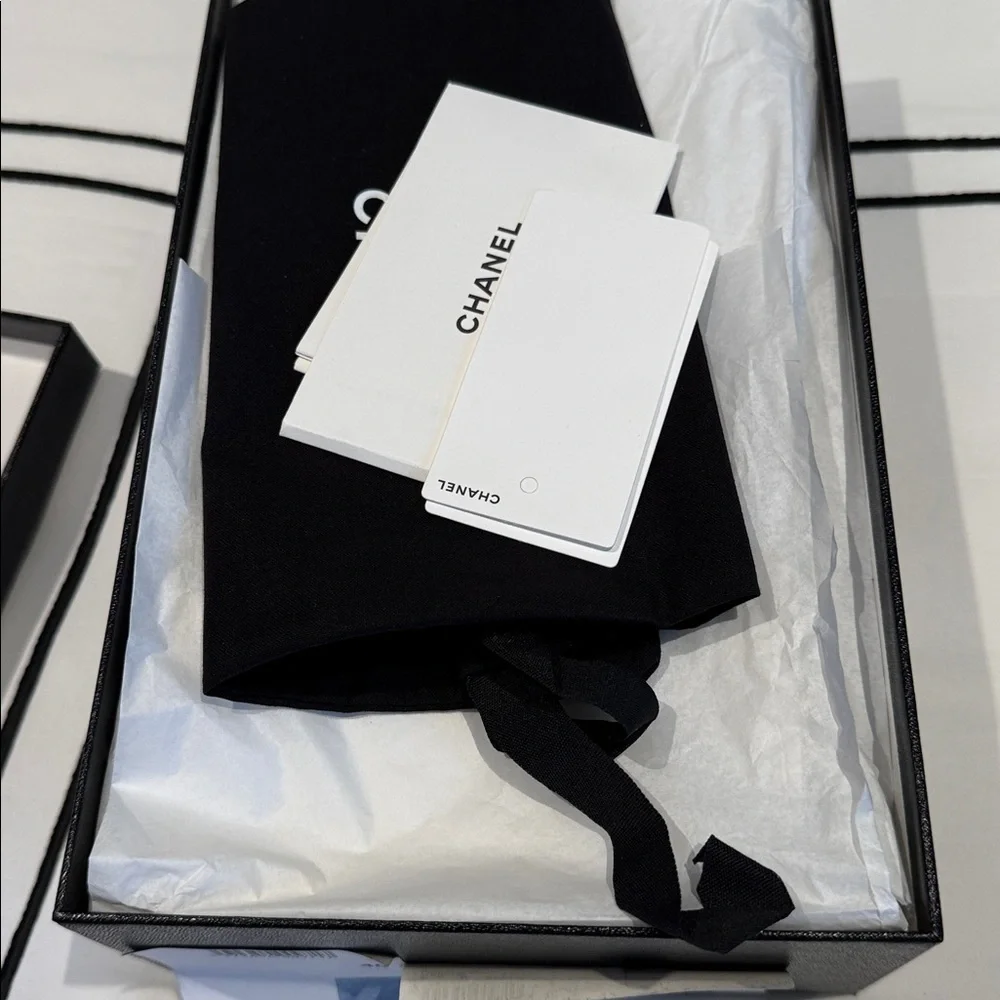 CHANEL Light Blue Denim Ballerina Flats - Picture 9 of 9